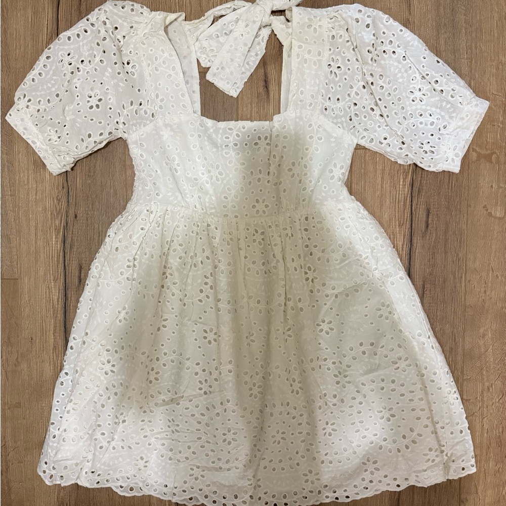 Chelsea & Violet White Eyelet Dress